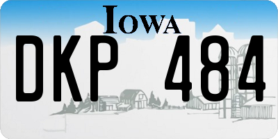 IA license plate DKP484