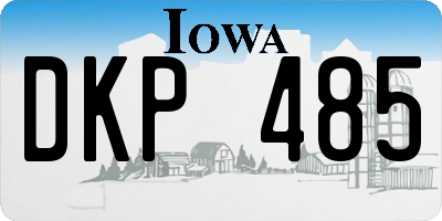 IA license plate DKP485