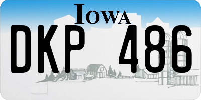 IA license plate DKP486