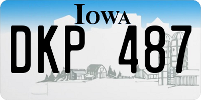 IA license plate DKP487