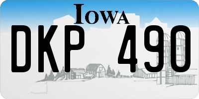 IA license plate DKP490