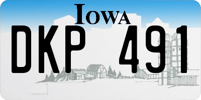 IA license plate DKP491