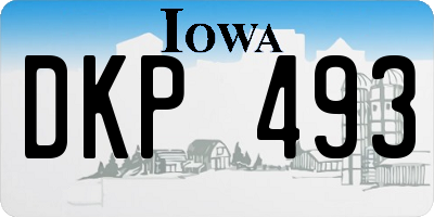 IA license plate DKP493