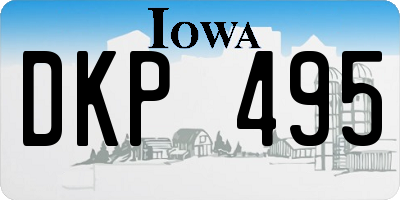 IA license plate DKP495