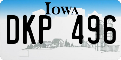 IA license plate DKP496