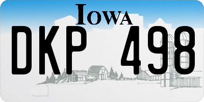 IA license plate DKP498