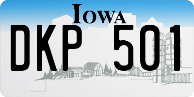 IA license plate DKP501
