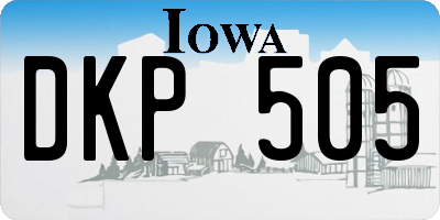 IA license plate DKP505