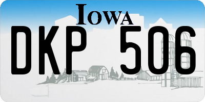IA license plate DKP506