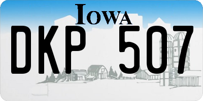 IA license plate DKP507
