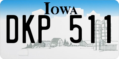 IA license plate DKP511
