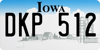 IA license plate DKP512