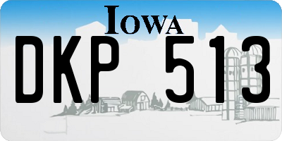 IA license plate DKP513