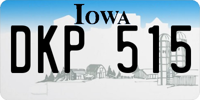 IA license plate DKP515