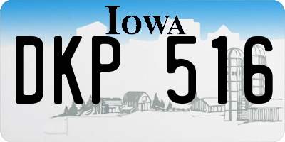 IA license plate DKP516