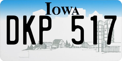 IA license plate DKP517