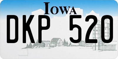 IA license plate DKP520