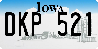 IA license plate DKP521