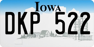 IA license plate DKP522
