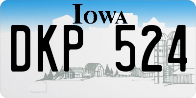 IA license plate DKP524