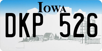 IA license plate DKP526