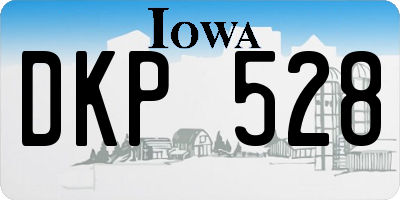 IA license plate DKP528
