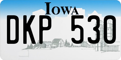 IA license plate DKP530