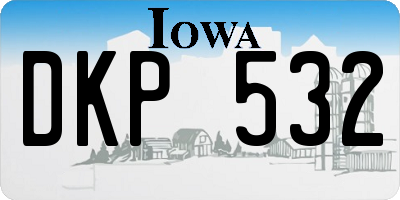 IA license plate DKP532
