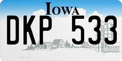 IA license plate DKP533