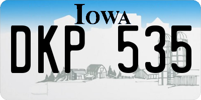 IA license plate DKP535