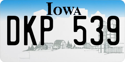 IA license plate DKP539