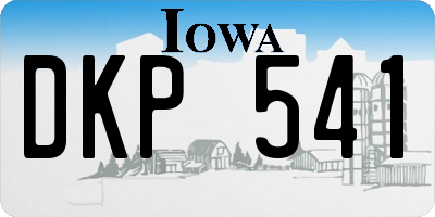 IA license plate DKP541