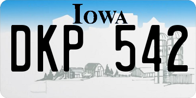 IA license plate DKP542