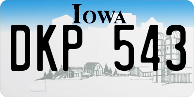 IA license plate DKP543