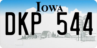 IA license plate DKP544
