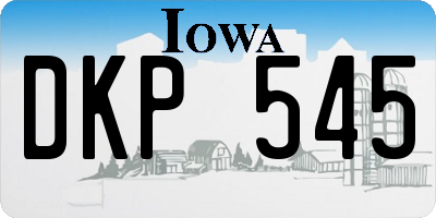IA license plate DKP545