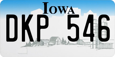 IA license plate DKP546