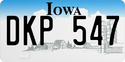 IA license plate DKP547