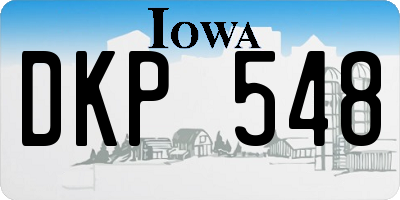 IA license plate DKP548