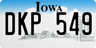 IA license plate DKP549