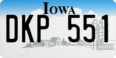 IA license plate DKP551