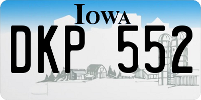 IA license plate DKP552