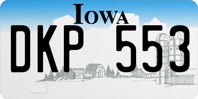 IA license plate DKP553
