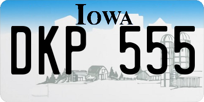 IA license plate DKP555
