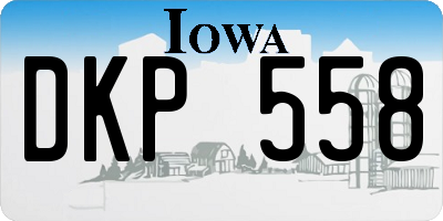 IA license plate DKP558