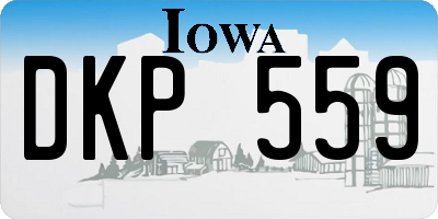 IA license plate DKP559