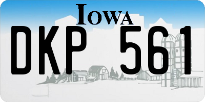 IA license plate DKP561