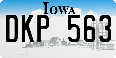 IA license plate DKP563