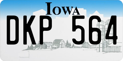 IA license plate DKP564
