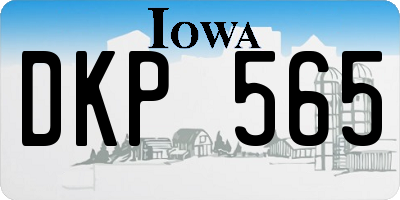 IA license plate DKP565
